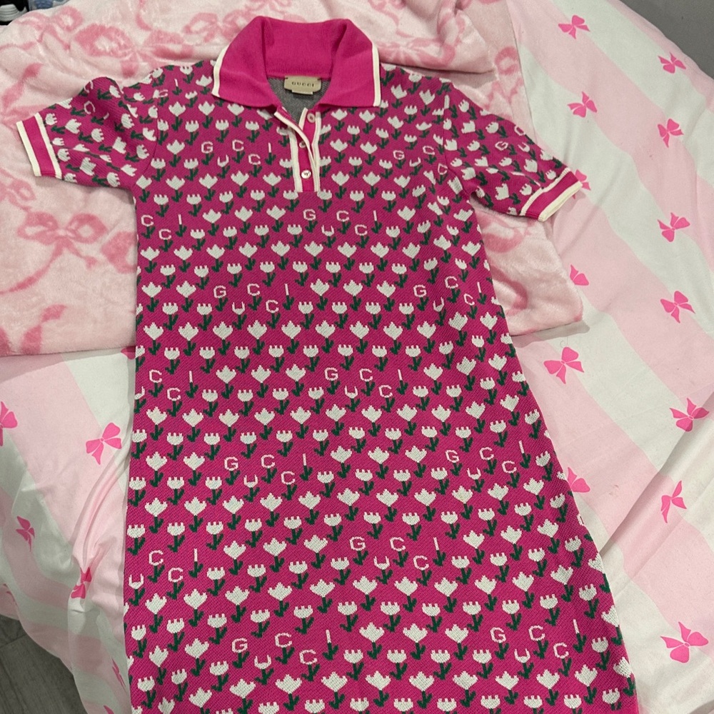Kids Gucci Vibrant Pink Knitwear